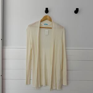 NWT! J. McLaughlin Addilyn Sweater Egret White Solid M